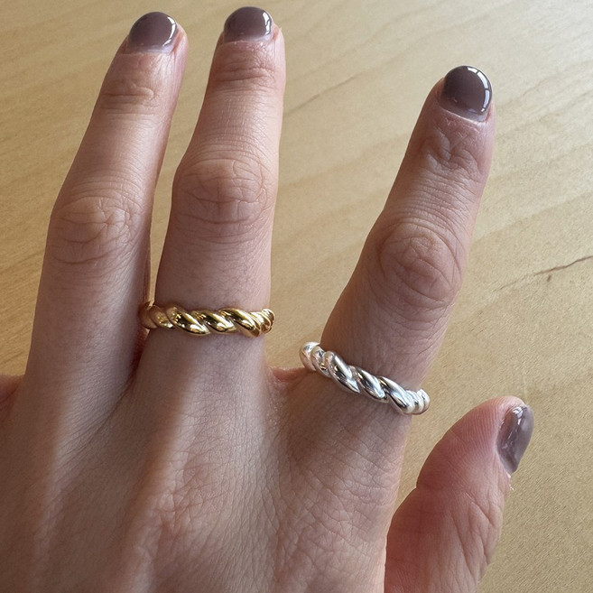 925 silver 꼬임 오픈 프리사이즈 은 반지