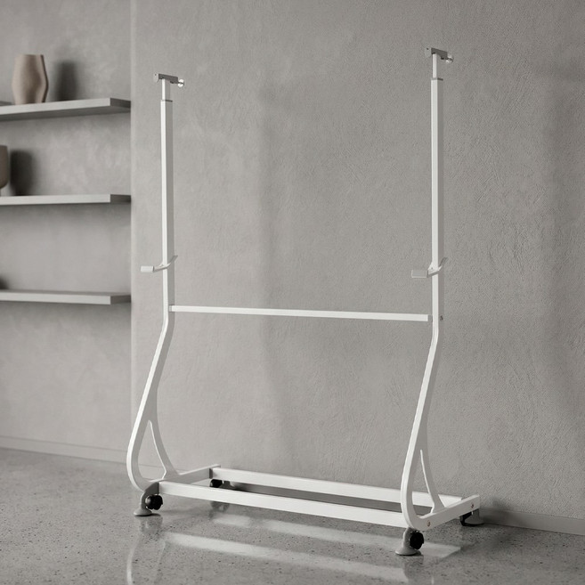 토탈하얀칠판 S라인 이동식 스텐드 (보드별매) 이동형 칠판 제작 화이트보드 높이조절