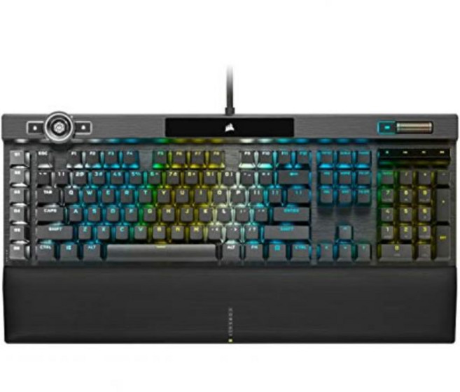 코르세어 K100 AIR 무선 RGB 기계식 게이밍 키보드 - 초슬림 1ms 이하 슬립스트림 저지연 블루투스 체리 MX 초저프로파일 키스위치 - 북미 레이아웃 QWERT, OPX Optical Switches
