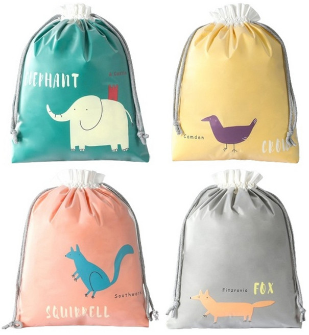 레디박스 여행용 방수 복주머니 수영복 가방 파우치 4개 세트