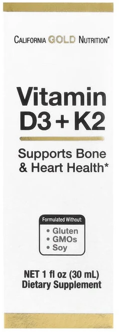 California Gold Nutrition 비타민D3 + K2(MK-4) 25mcg(1000IU) 30ml(1fl oz) CGN-02049, 29.574ml, 1개 - 쿠팡
