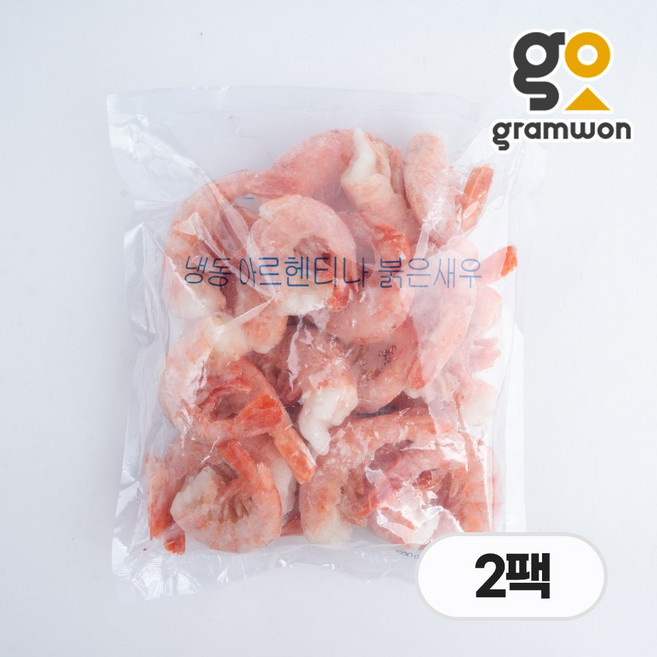 이지필 홍새우 2125 1kg (500gX2팩) 아르헨티나 손질 붉은 적새우, 이지필 홍새우 1kg(500gX2팩)