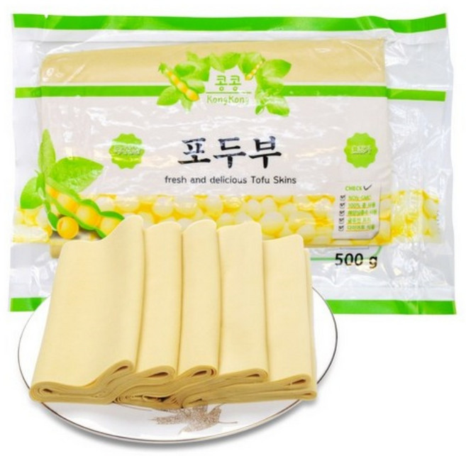 홍홍 중국식품 국내생산 냉장 진공 건두부 포두부, 3개, 500g