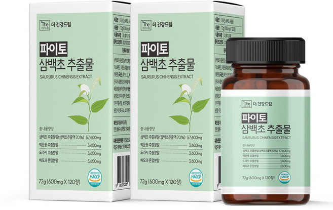 더건강드림 파이토 삼백초 추출물, 2개, 120정