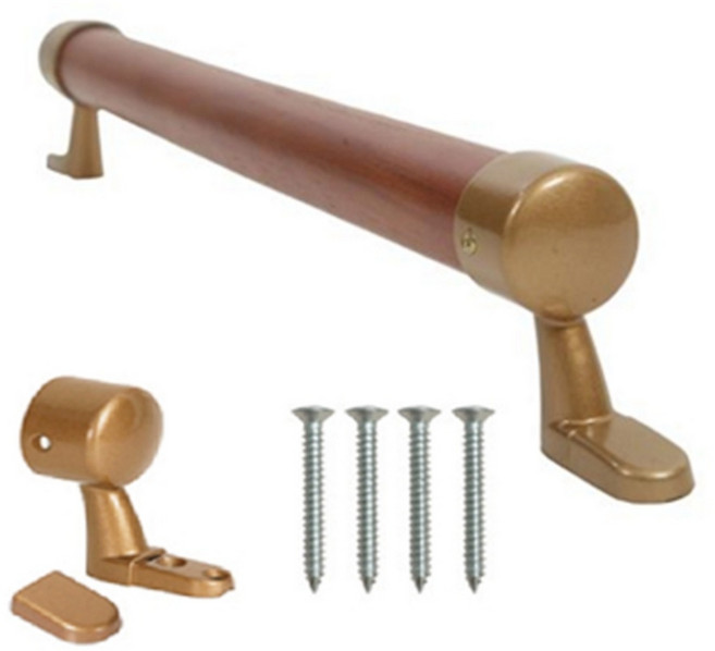 ASH-110(60cm) 고급형 원목 안전손잡이 난간대 안전바 벽부형 벽손잡이 문틀 핸드레일 브라켓 수직 노인 장기요양 복지용구 실버용품 요양등급 어르신용품, 일반구매, 1개