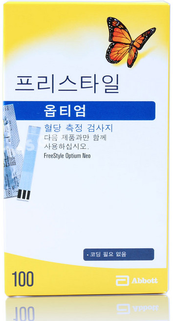 프리스타일 옵티엄 익시드 네오 혈당측정지 시험지 100매, 1개, 100개입