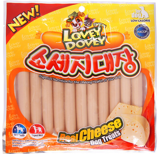 러비더비 강아지 소세지대장 간식 11p, 닭고기 + 치즈 혼합맛, 165g, 10개