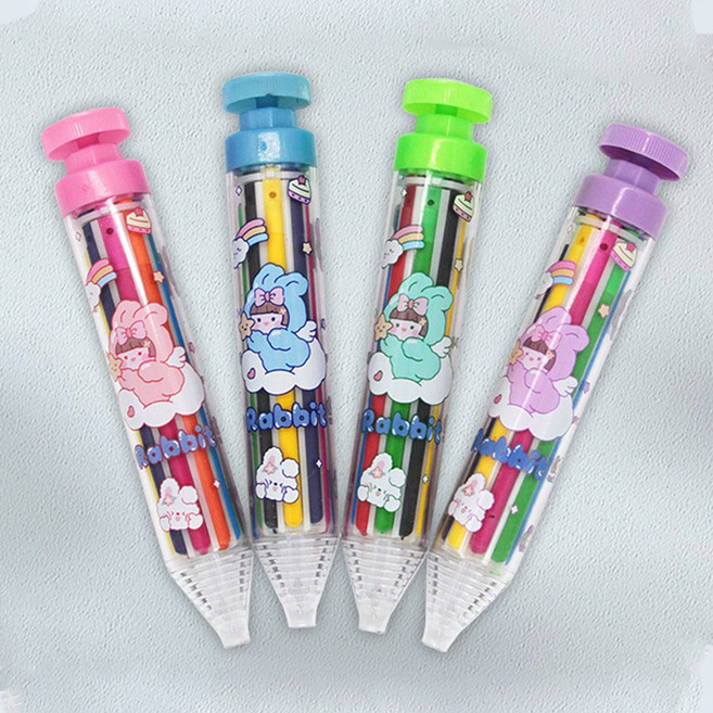 문구보따리 색연필 샤프식 색연필 단체선물 답례품 샤프색연필, 4개, 8색