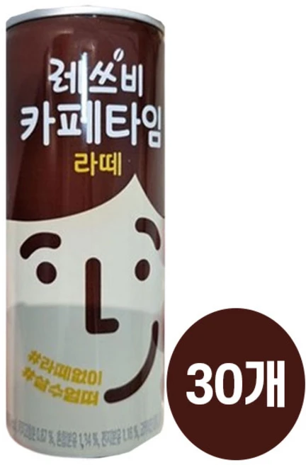 레쓰비 카페타임 라떼 240ml 30캔, 30개 - 쿠팡