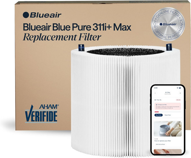 블루에어 블루 퓨어 311i+ 맥스 정품 교체 필터 F3MAX+ 공기청정기에 적합, Small, 311i+ Max Genuine