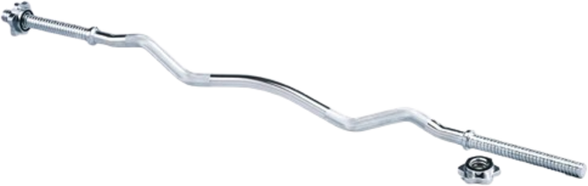 【Fitek】彎曲槓 W槓 EZ槓 (1英吋孔徑) EZ BAR BR05 長度47吋 臺製健身房規格4.5kg, 1個, 銀