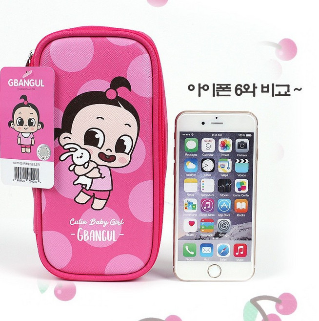 에이스 어린이 키즈 미니파우치 필통 넓은 수납공간 핑크컬러 어린이안전인증제품 CORO 3307 파우치형, 1개, 똥꼬발랄