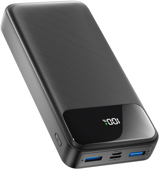 YEXXI 대용량 20000mAh 고속충전 보조배터리 PD 22.5W 3대 동시충전 잔량표시 C타입 케이블, 블랙, P2