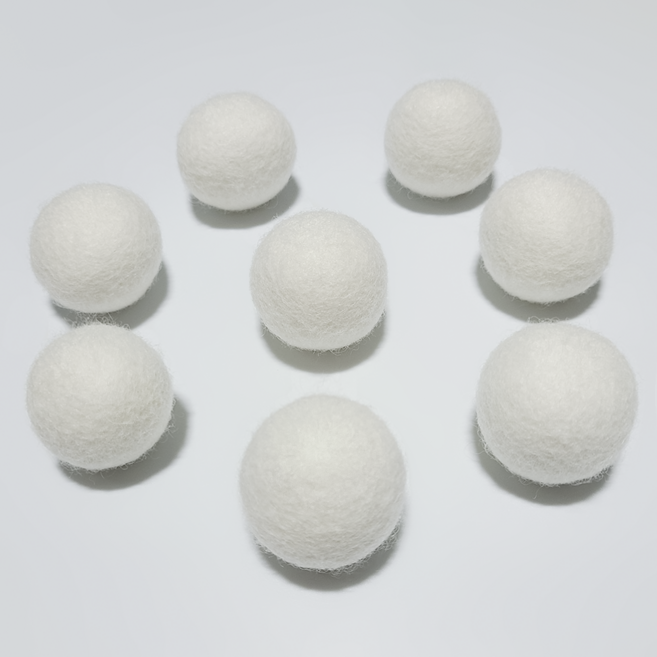 펫버틀러 고양이 양모볼 천연양모 4cm 캣닢 장난감, 1개, 네츄럴 화이트