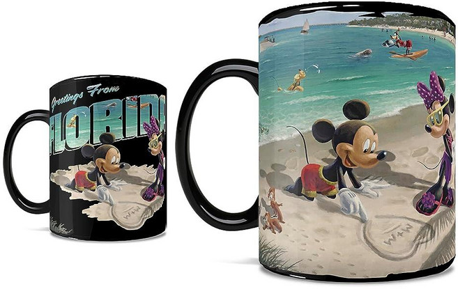 Morphing Mugs 디즈니 - 릴로 & 스티치 – 하와이 - 473.2ml(16온스) 열 감지 단서 머그 1개 - 뜨거운 액체가 추가되면 전체 이미지가 드러납니다 MMUG, M & M in Florida Clue