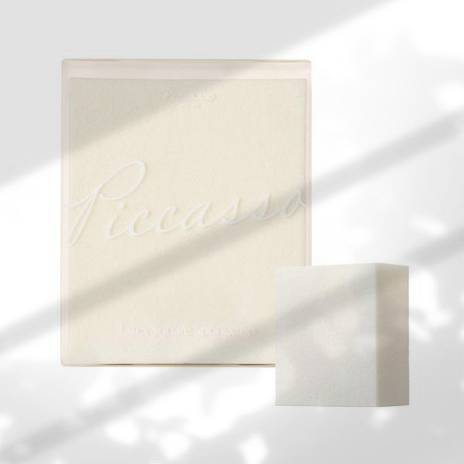 피카소 라텍스 스퀘어 메이크업 스펀지 부드러운 균일한 정교한 Makeup Sponge, 6P(케이스미포함), 1개