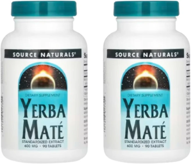 [Source Naturals] 예르바 마테 스탠다드 추출물 600 mg 90 타블렛 2 SET, 2개, 90정 - 쿠팡