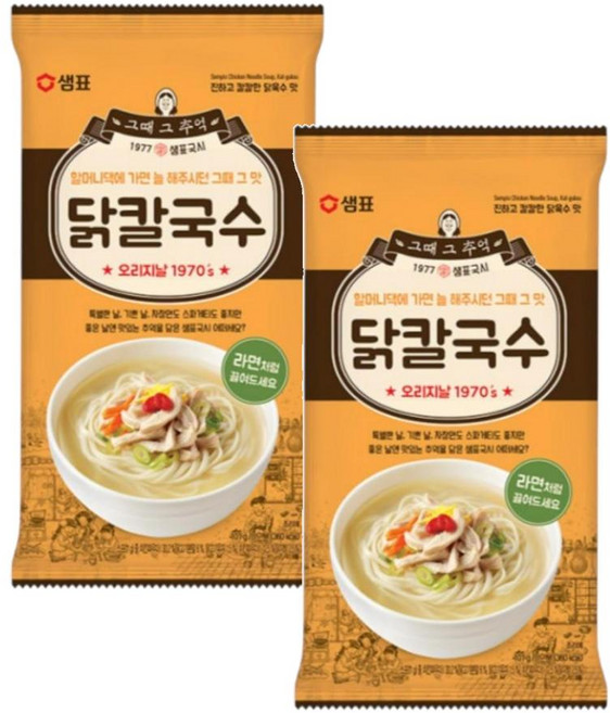 샘표 닭칼국수, 101g, 2개