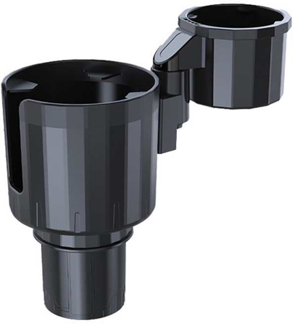 더쎈 캐스퍼 레이 모닝 소형차 차량용 컵홀더 멀티 2단 대용량 텀블러 음료 거치대, 블랙, 1개