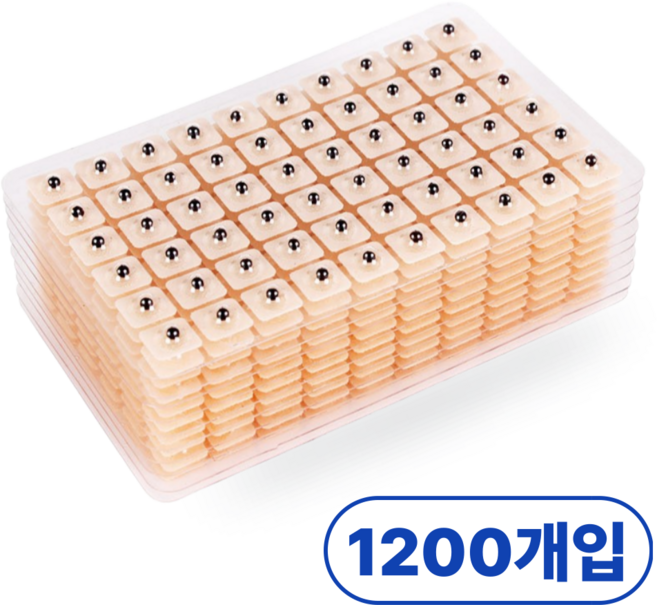 이어닷 다이어트 붓기관리 부종완화 붙이는 혈자리 귀 지압 스티커, 스킨, 1200개