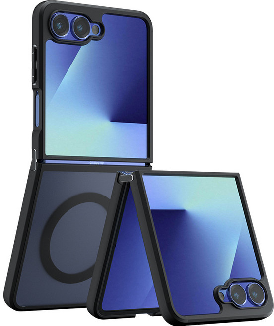 Ceasikery 갤럭시Z플립7 매그세이프 케이스 충격 흡수 슬림 이중 쿠션 스크럽 터치 Q2001