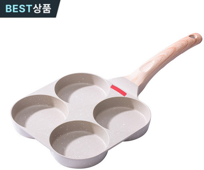 YAPOGI 4구 에그팬 계란 후라이팬 인덕션 에그팬 프라이팬, 1개