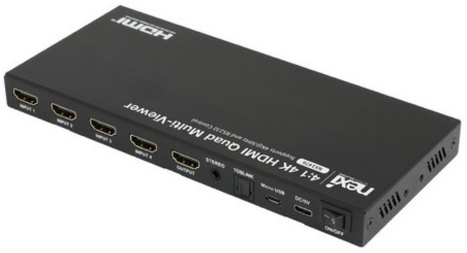 넥시 4대1 4K HDMI 셀렉터 스위치 선택기, NEXI [NX1478], 1개