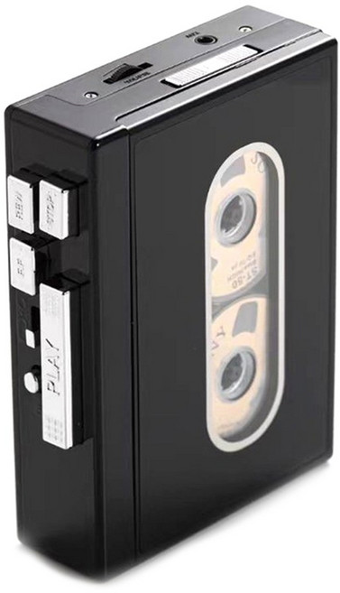 카세트 플레이어 전체 스테레오 사운드 U 디스크 DC 5V 128KPS USB2.0 음악 언어 학습 홈을위한 바이노 럴 사운드 테이프 플레이어, Black, 검은색, Black