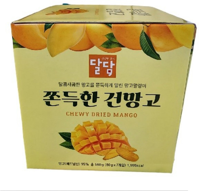 코스트코 달담 쫀득한 건망고 80G X 7 + 더메이런알콜티슈, 1개