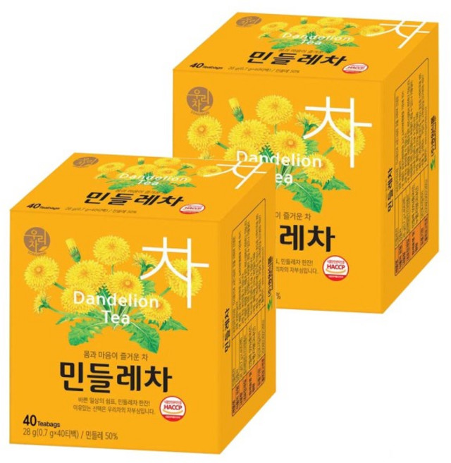 우리차 민들레차, 28g, 40개입, 2개, 700mg