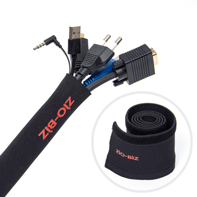 ZIO-BIZ 네오프렌 전선정리 1M 폭10cm / 전선정리 선정리 벨크로 전선몰딩 매직밴드 케이블타이 매직케이블 벨크로 컴퓨터 인터넷 케이블 보호 정리, 1개