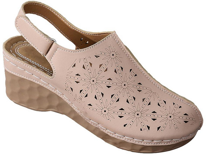 Obosoyo Closed Toe Sandals Womens Slides Platform Shoes Back Strap Summer Casual Beach Wedding Wed