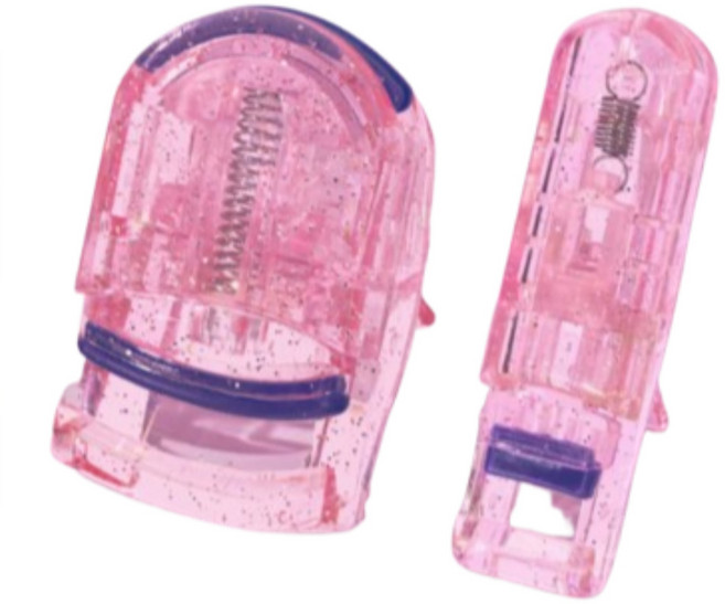 컬러플트립 1+1 휴대용 여행용 미니 작은 속 눈썹 뷰러 집게, 1세트, 컬업뷰러+보조뷰러