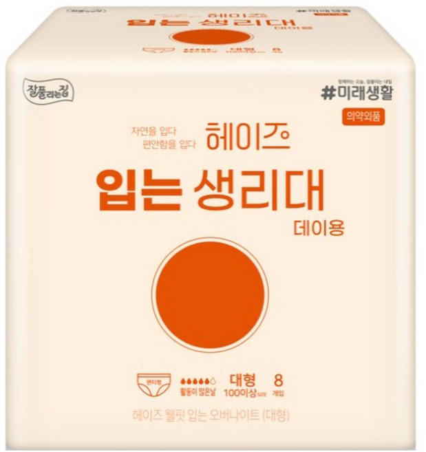 Heyz 웰핏 입는 오버나이트, 대형, 8개입, 2개