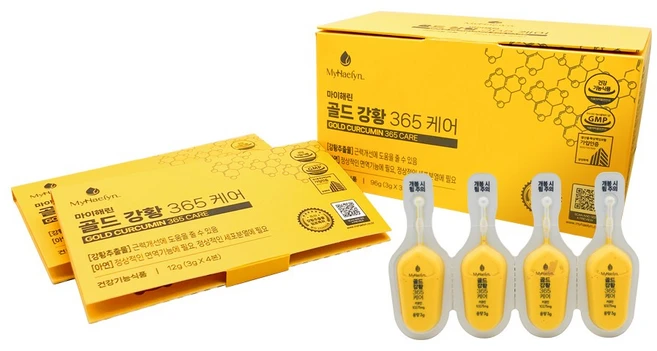 [Myhaelyn] 마이해린 골드 강황 365 케어, 32개, 3g - 쿠팡