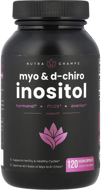 NutraChamps 미오 & d-카이로 이노시톨 베지 캡슐 120정, NutraChamps미오d카이로이노시톨베지캡슐120정, 1개 - 쿠팡