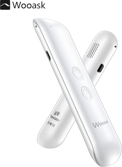 영어 일본어 중국어 144개 언어 AI 실시간 번역기 통역기 우애스크 G5K PRO, 화이트