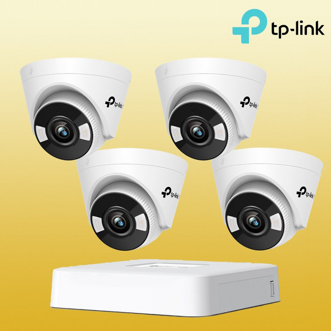 티피링크 [ CCTV 4대 자가설치 세트] CCTV VIGI C440(2.8mm)*[4개] + VIGI NVR1104H-4P 4채널 PoE 녹화기, VIGI-C440-SET-4, 1개