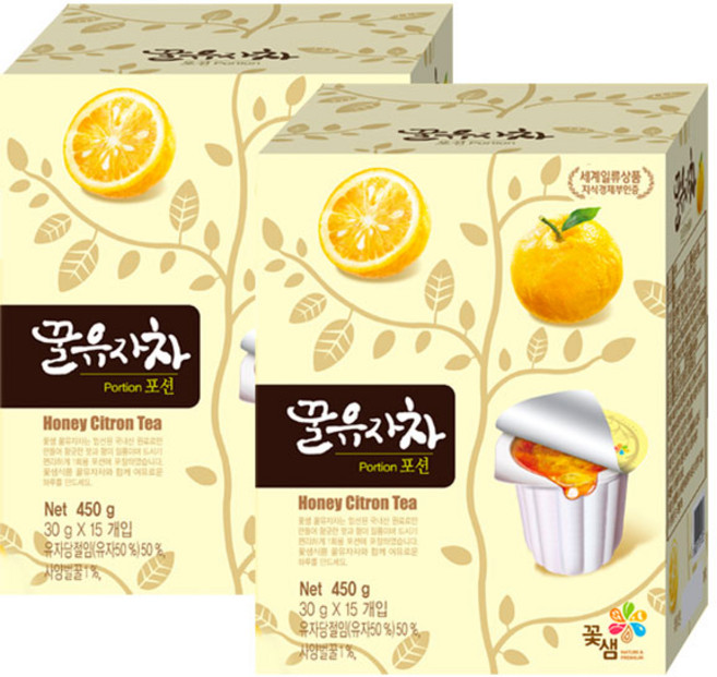 꽃샘 참조은 꿀유자차 포션, 30g, 15개입, 2개