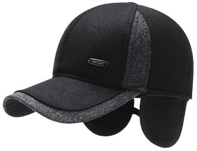 시크벤 겨울 방한 귀달이 캡모자 남자 남성 골프 등산 낚시 방한모자 귀마개 귀도리 어르신 중년남성