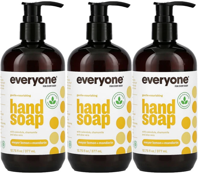 이오 에브리원 핸드 솝 메이어 레몬 앤 만다린, 377ml, 3개 - 쿠팡