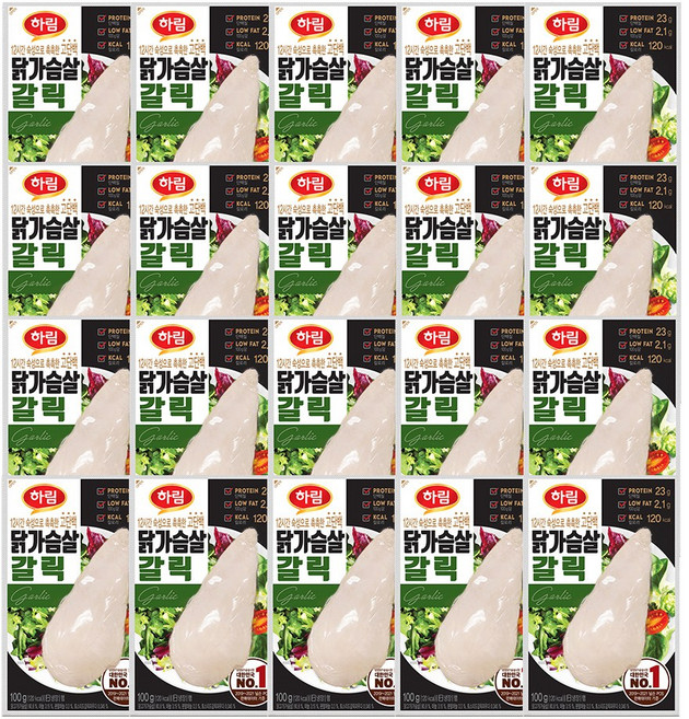 하림 닭가슴살 갈릭 100g 20개