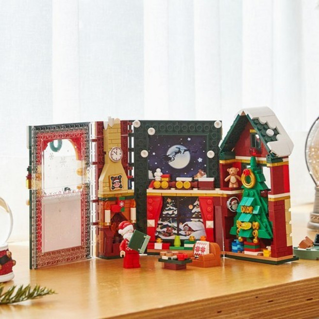 모던하우스 크리스마스 블록 책 속의 작은 집 526pcs, 혼합색상, 16cm, 1개