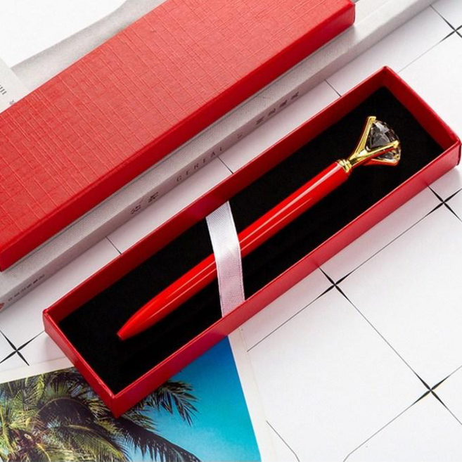 [신혼일기] 보석펜 보석 볼펜 큐빅 다이아 홍보 판촉 답례품 각인 인쇄, 보석펜 골드