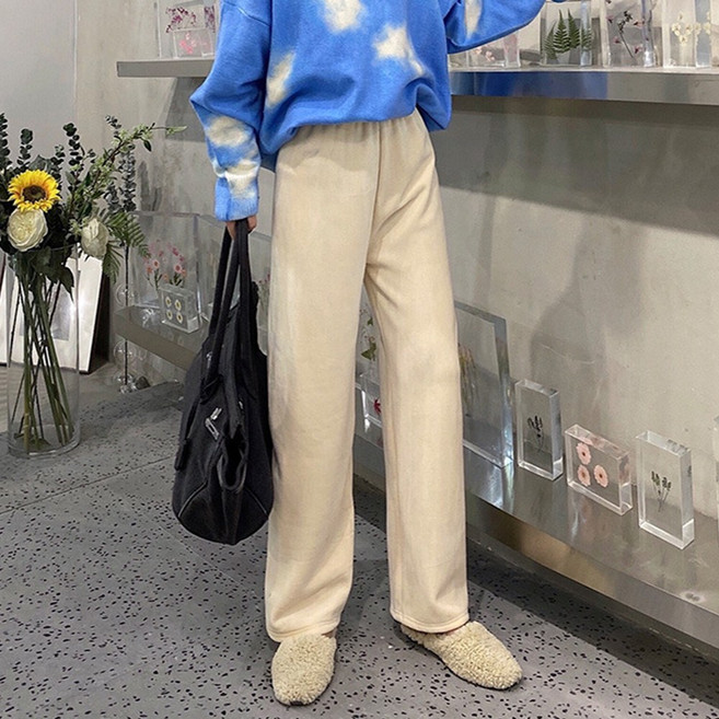 여자 코듀로이 기모 골덴와이드 팬츠