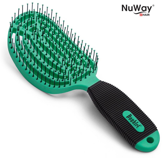 뉴웨이 더블씨 헤어브러쉬, 더블씨-그린(DC-GR), 1개