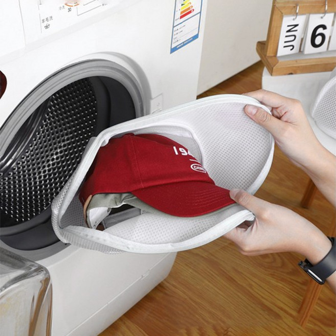 카미노아이 모자 세탁망 빨래 모자 보관 캡 볼캡 스냅백, 1개, 화이트