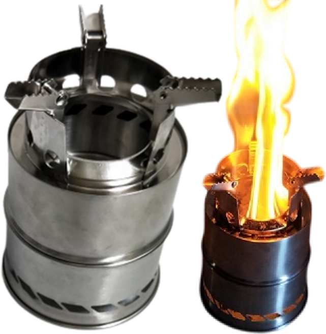 不鏽鋼火箭爐 柴火爐 露營炊具 登山爐 加大雙層燃燒設計 附發票 送酒精盤, 1個, 大號 火箭爐(家庭號), 不鏽鋼