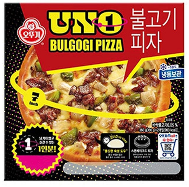 오뚜기 UNO 불고기 피자 180g, 1개