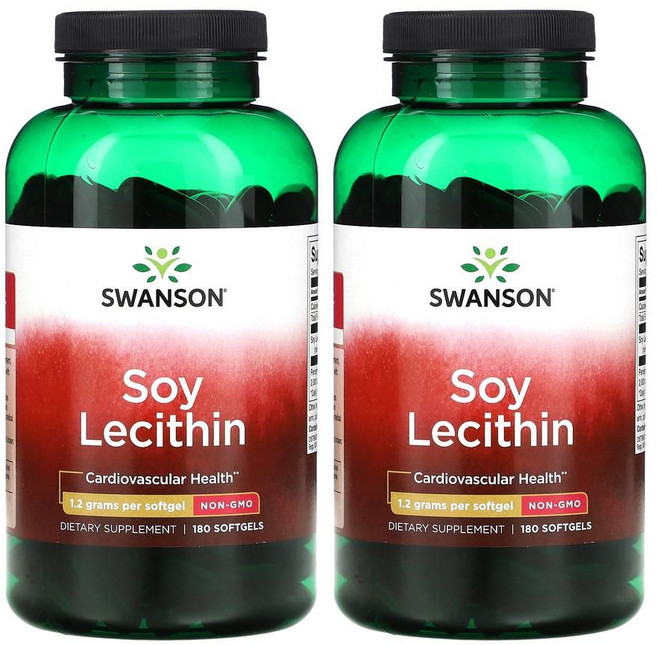 스완슨 대두 레시틴 1.2g 소프트젤 180 정, 2개, 180정